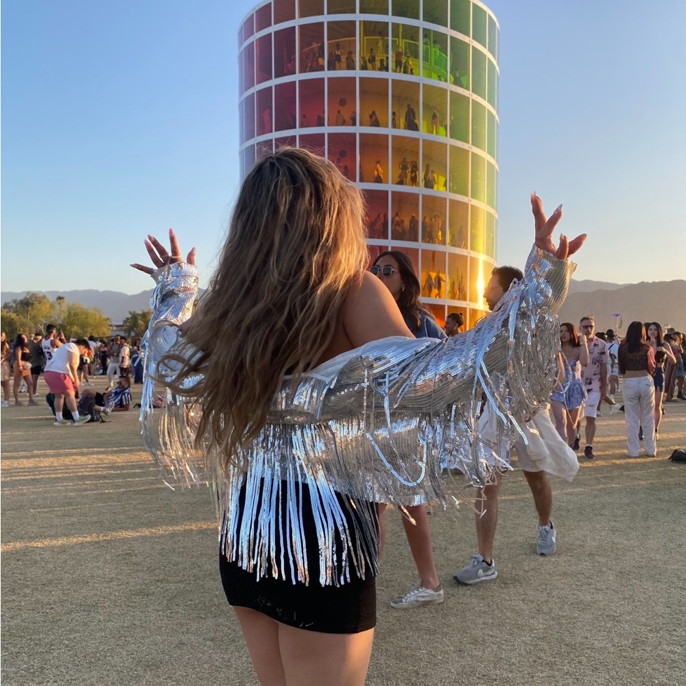 Fringe sequin jacket